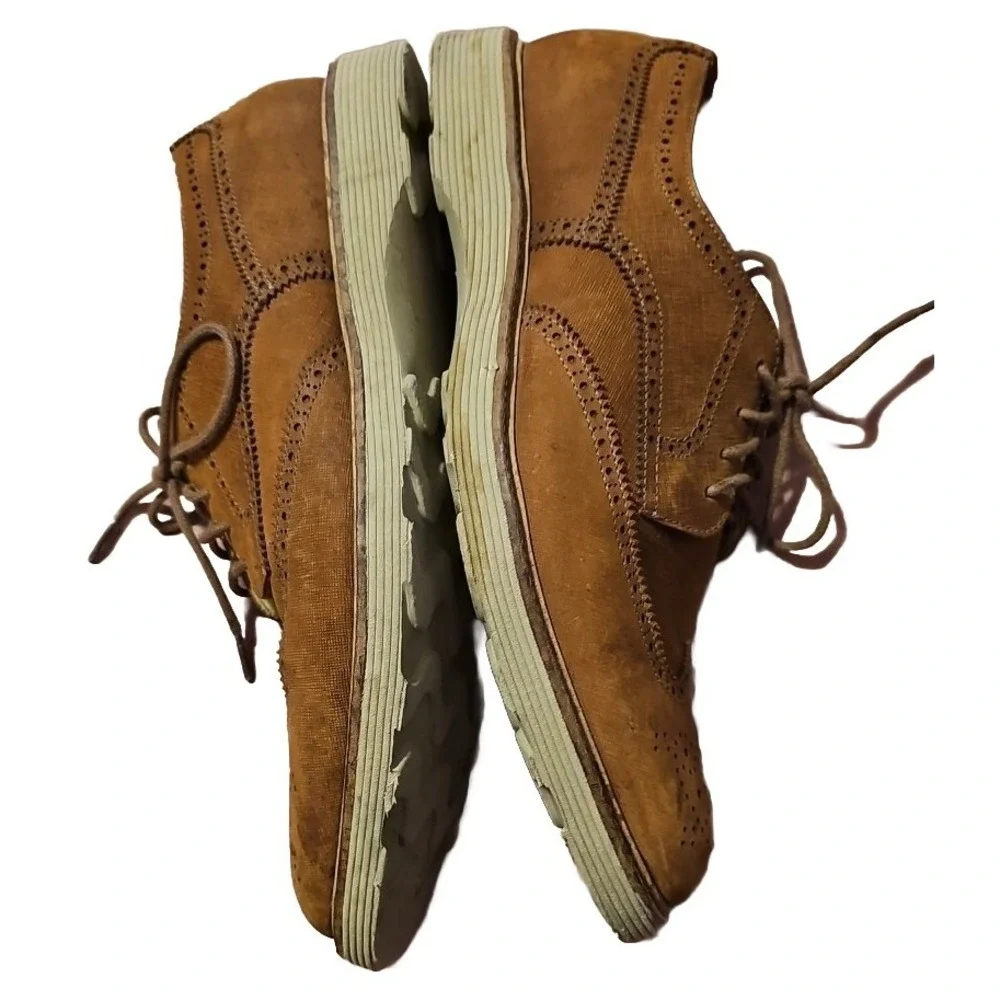 Martin Dingman Suede Wingtip Oxford Shoes Clean! Men Sz 10 Ernest‎ Teacher M04